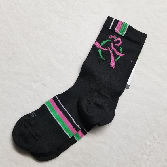 Sock Guy Womens 6-10 SGX Pink Cancer Awareness Compression Comfort Made In USA - Picture 5 of 6